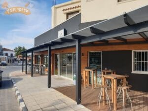 פרגולה מאלומיניום לעסק בראשון לציון