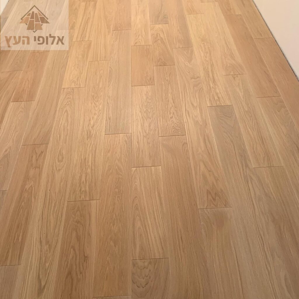 פרקט למינציה מותקן בבית בקרית אתא - נוטה לצבע בהיר