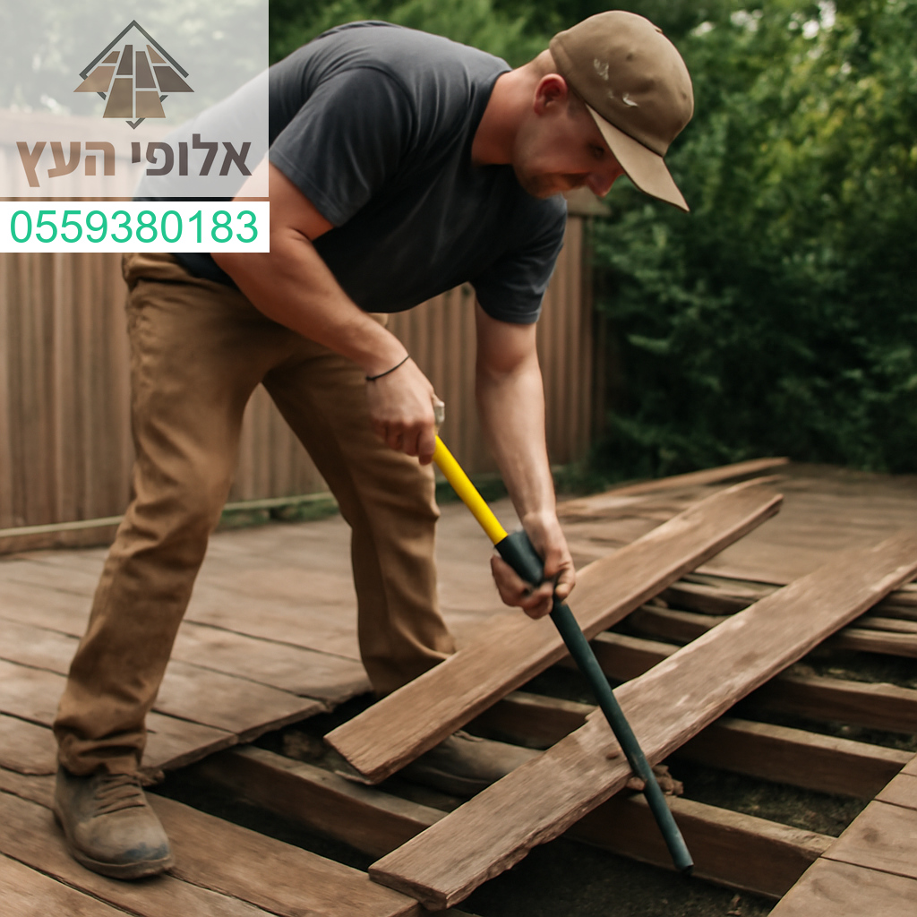 פירוק מקצועי של דק ישן – שלב ראשון בדרך לחידוש מרהיב עם אלופי העץ.