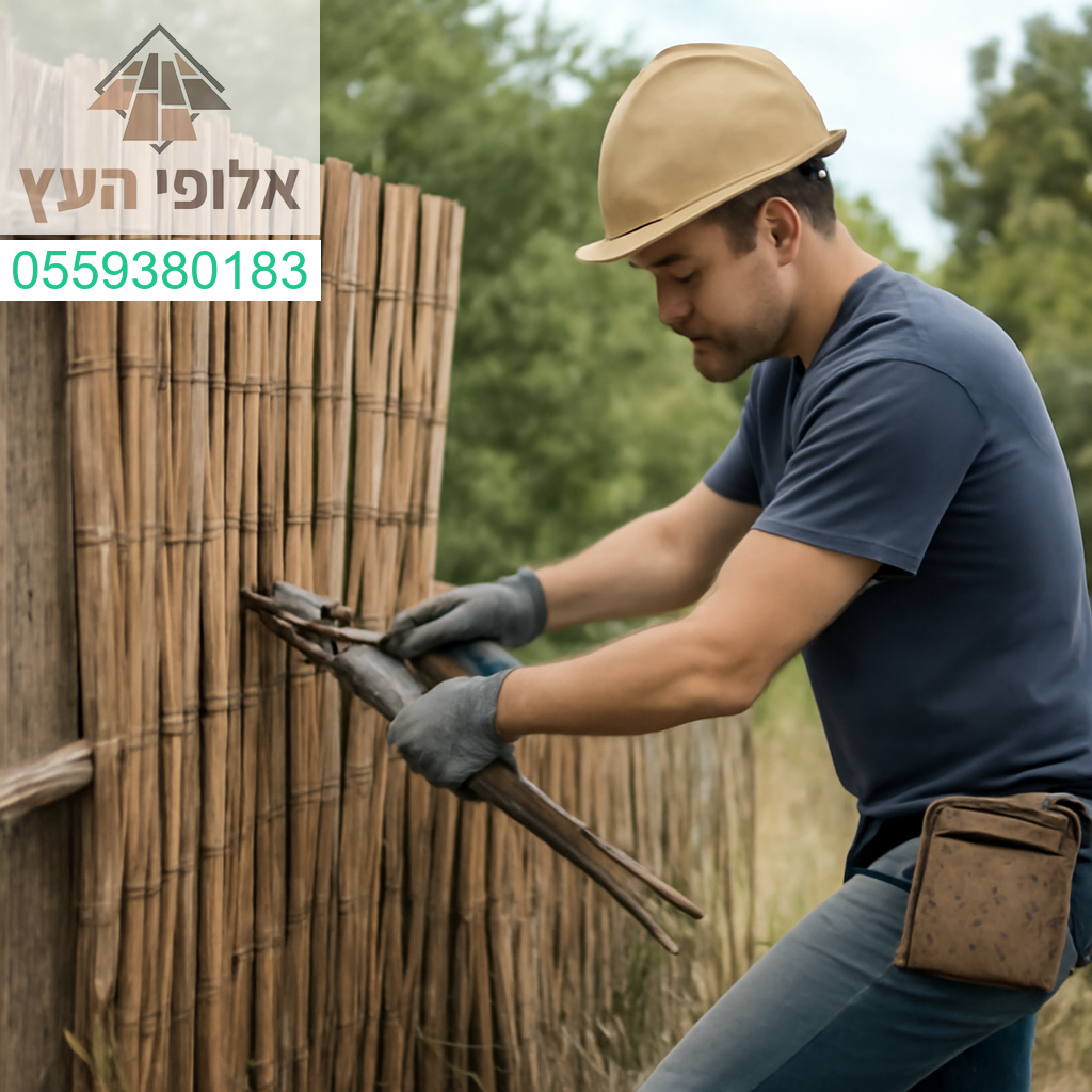 פירוק מקצועי של גדר במבוק – עבודה מדויקת, נקייה ובביצוע מיטבי של אלופי העץ.