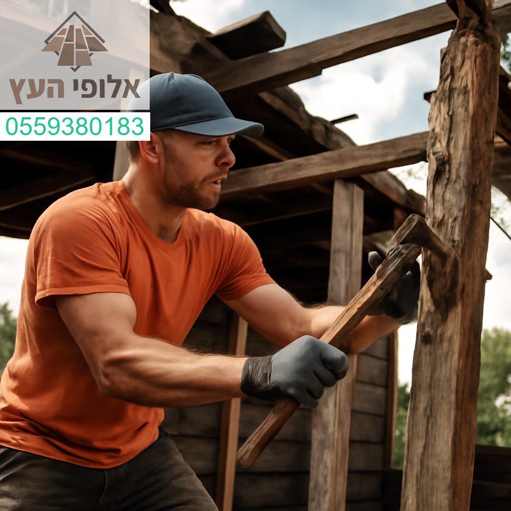 פירוק מקצועי ומדויק של מבנים מעץ — איכות שמתחילה מהיסודות.