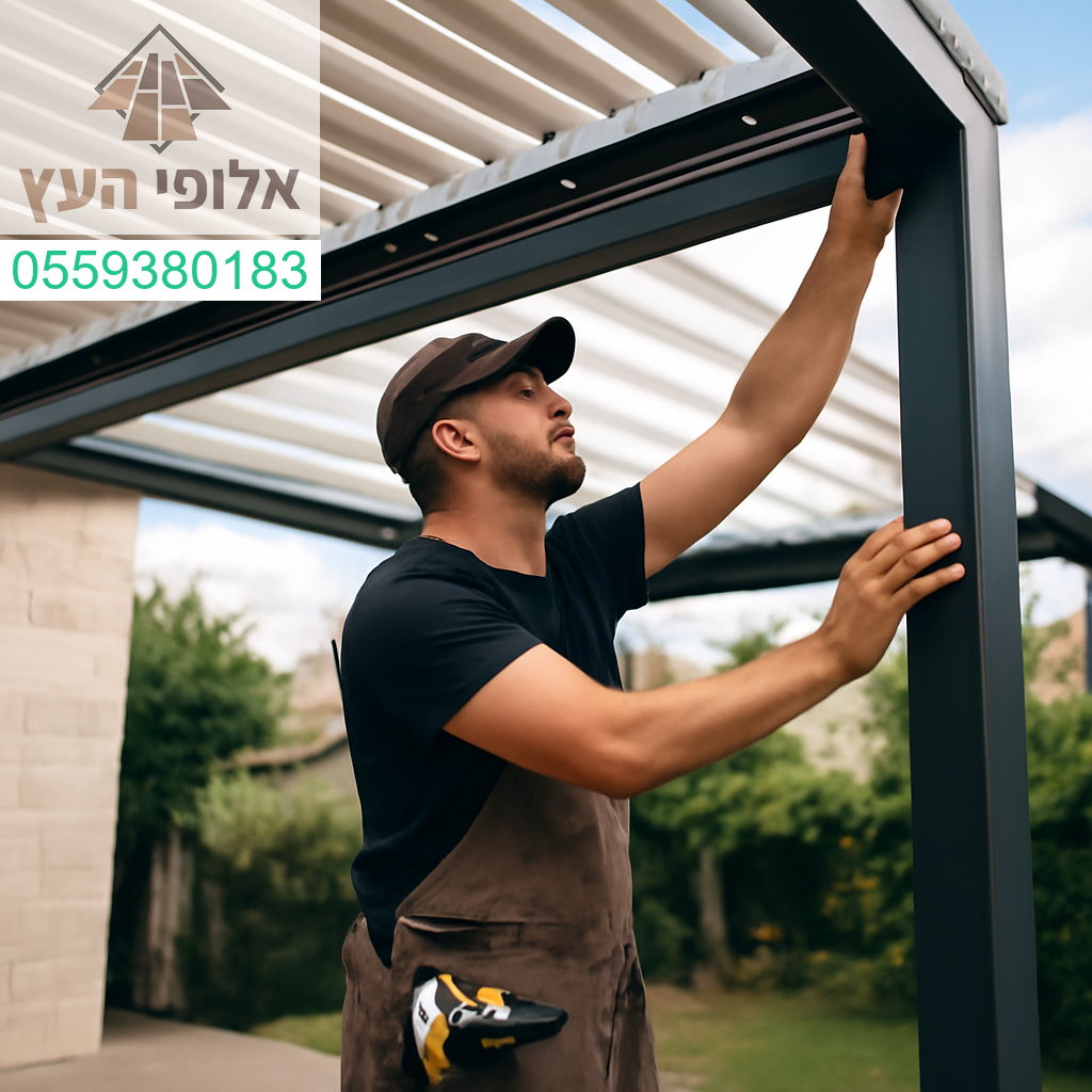 פרגולה נאספת בעיצוב חדיש ובניה מוקפדת – פתרון מושלם לשילוב בין סטייל לנוחות בכל עונה.