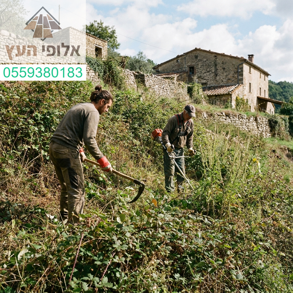 ניקוי עשבייה פראית מקצועי ואיכותי למראה נקי ומטופח של החצר והגינה שלכם