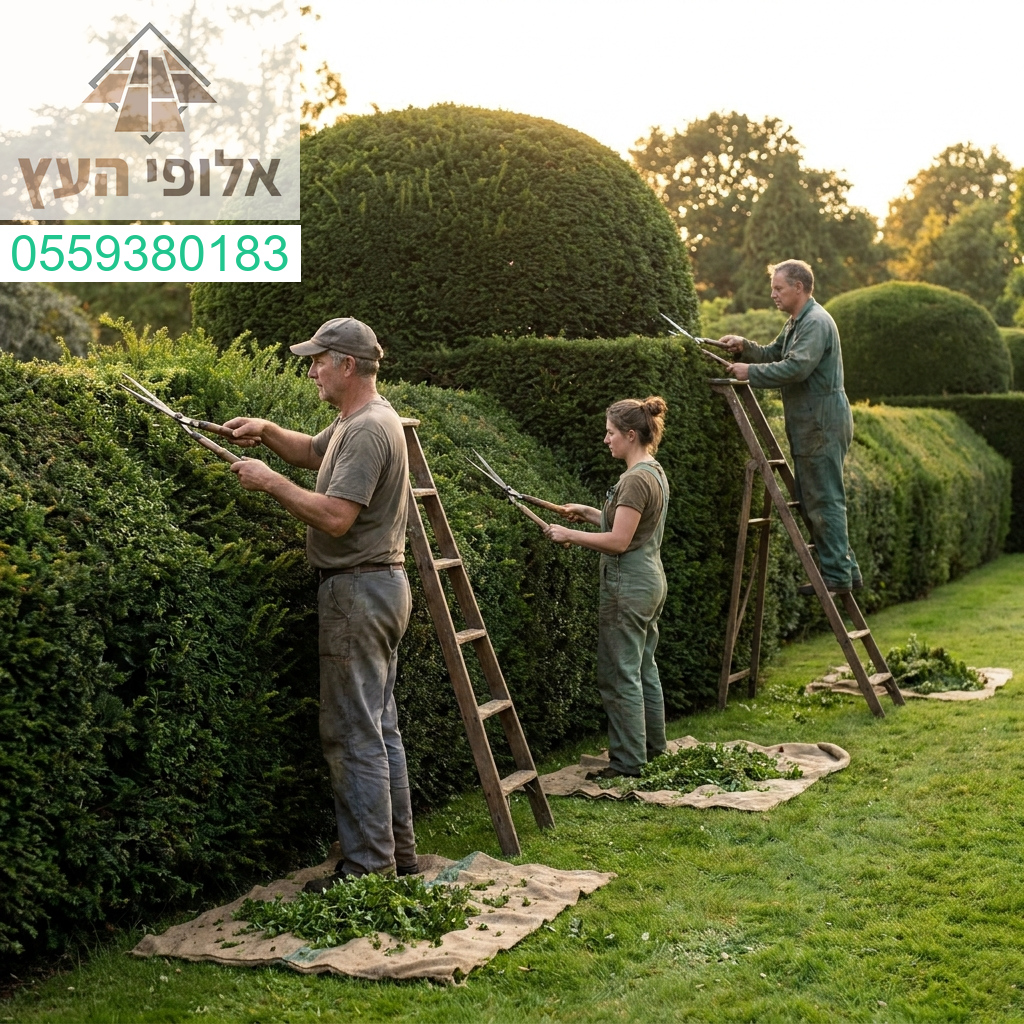 מקצועיות ודיוק בגיזום ועיצוב גדרות חיות למראה גינה מושלם ומטופח