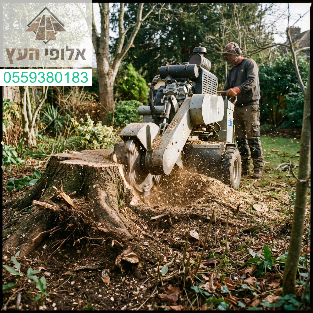 פתרון מקצועי ויסודי לכרסום שורשים למראה גינה נקי ומטופח