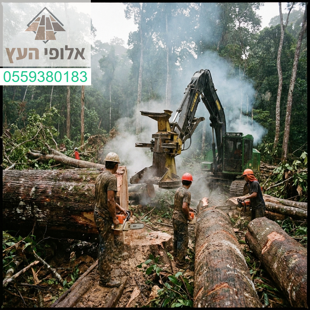 עוצמה, דיוק ומקצועיות ללא פשרות בכל עבודת כריתת עצים