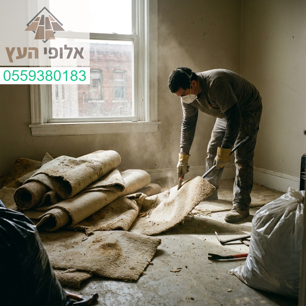 שירותי פירוק שטיחים מקיר לקיר בעבודה יסודית ומקצועית למראה רענן וחדש בביתכם