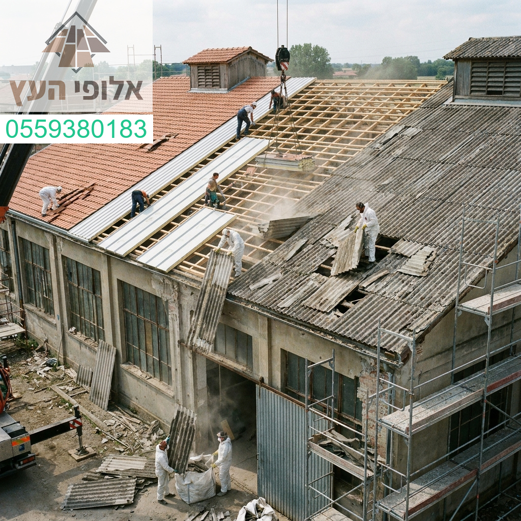 שדרוג וחידוש גגות אזבסט לגג רעפים או פנל מבודד בסטנדרט גבוה של איכות ועמידות