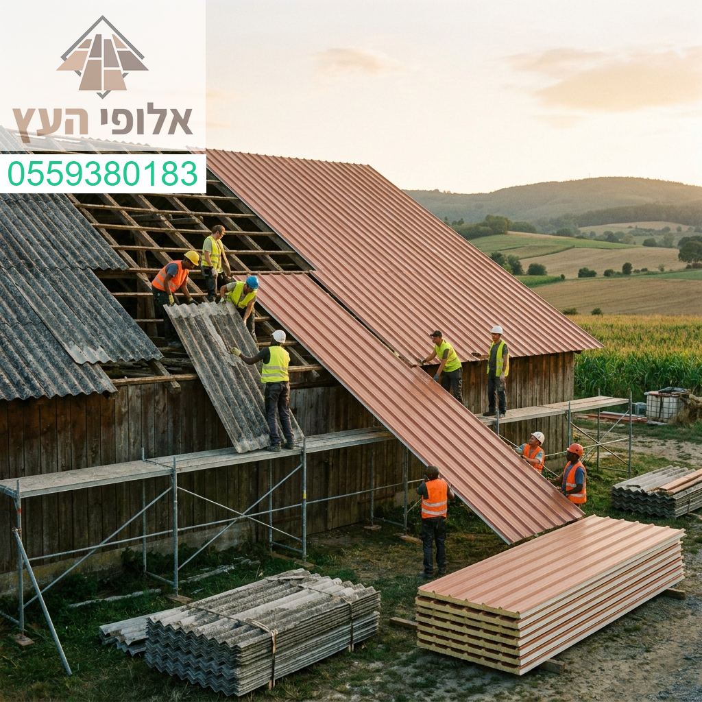 שדרוג מקצועי של גגות אסבסט ישנים לגג רעפים או פנל מבודד איכותי המעניק הגנה ועמידות לשנים רבות