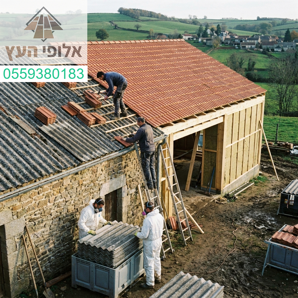 שדרוג גג אזבסט ישן לגג רעפים או פנל מבודד בעבודה מקצועית ואיכותית המעניקה הגנה ועמידות לביתכם