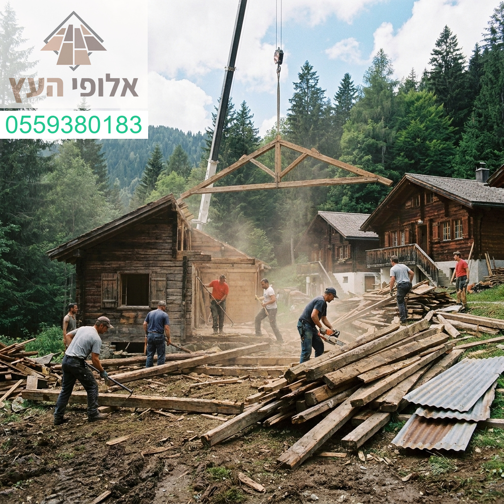 מומחים בפירוק מבני עץ וצימרים עם דיוק מקצועי ורמת ביצוע ללא פשרות