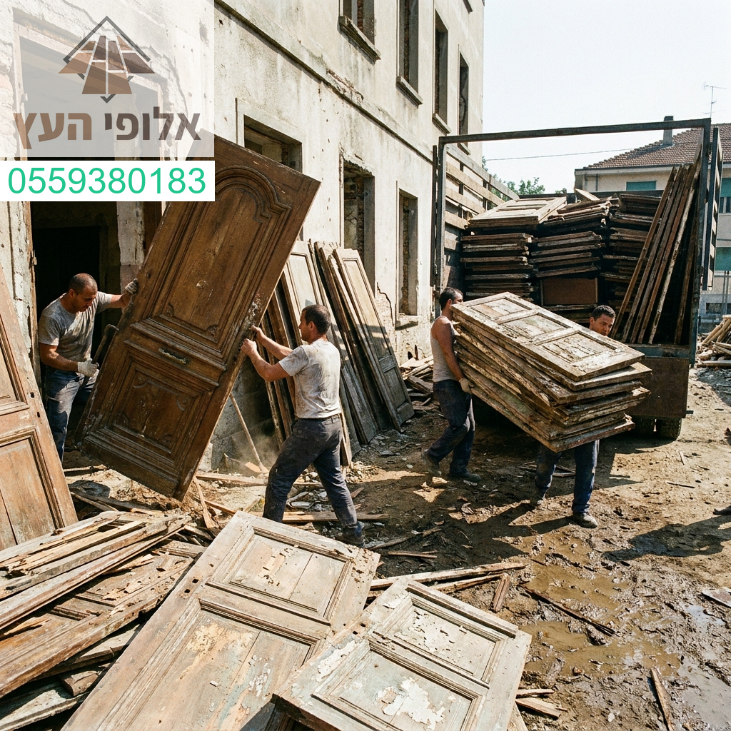 מומחים לפירוק ופינוי דלתות עץ בסטנדרט מקצועי ואיכותי ללא פשרות