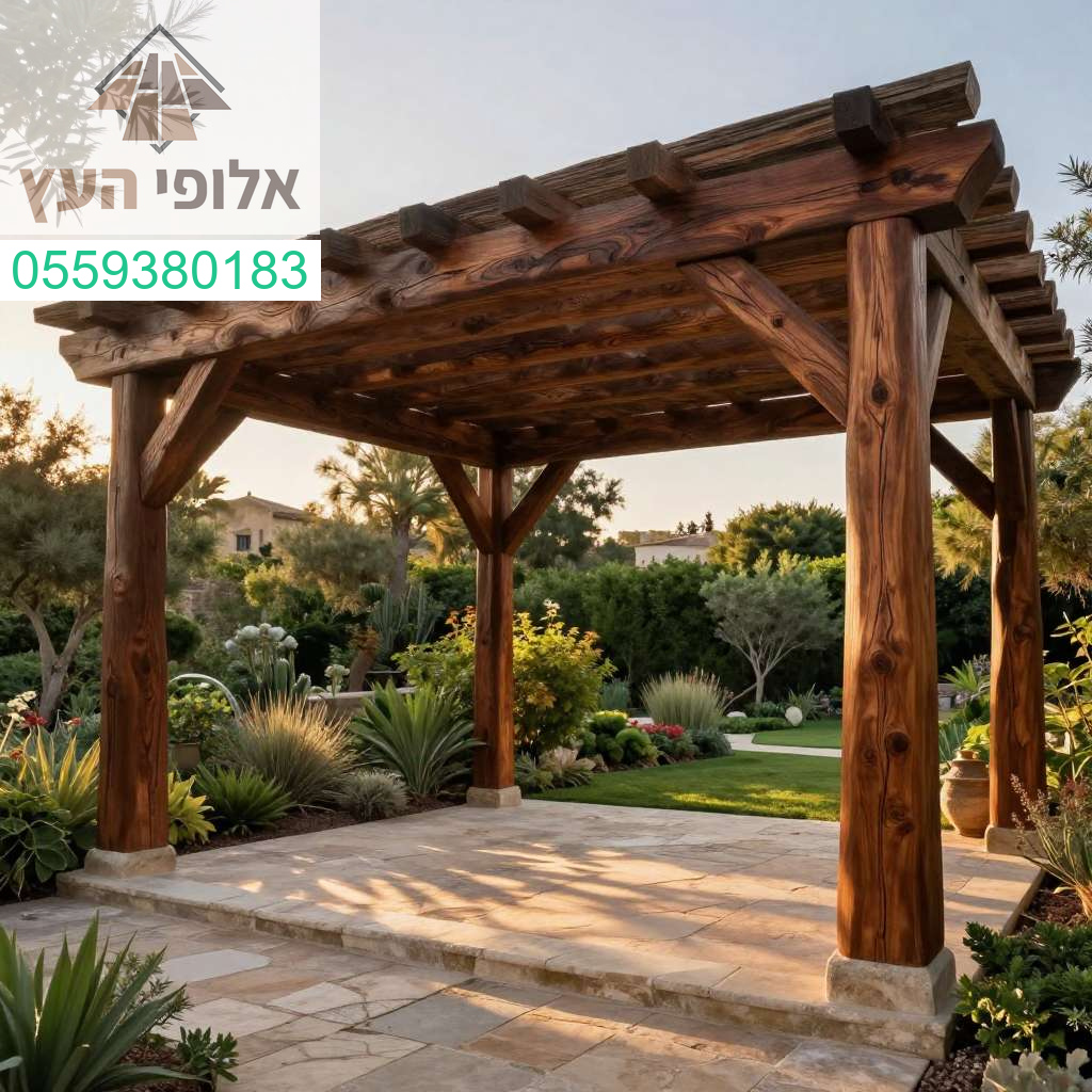 פרגולות עץ יוקרתיות בעיצוב מרהיב ואיכות ללא פשרות לשדרוג הגינה שלכם בלוד
