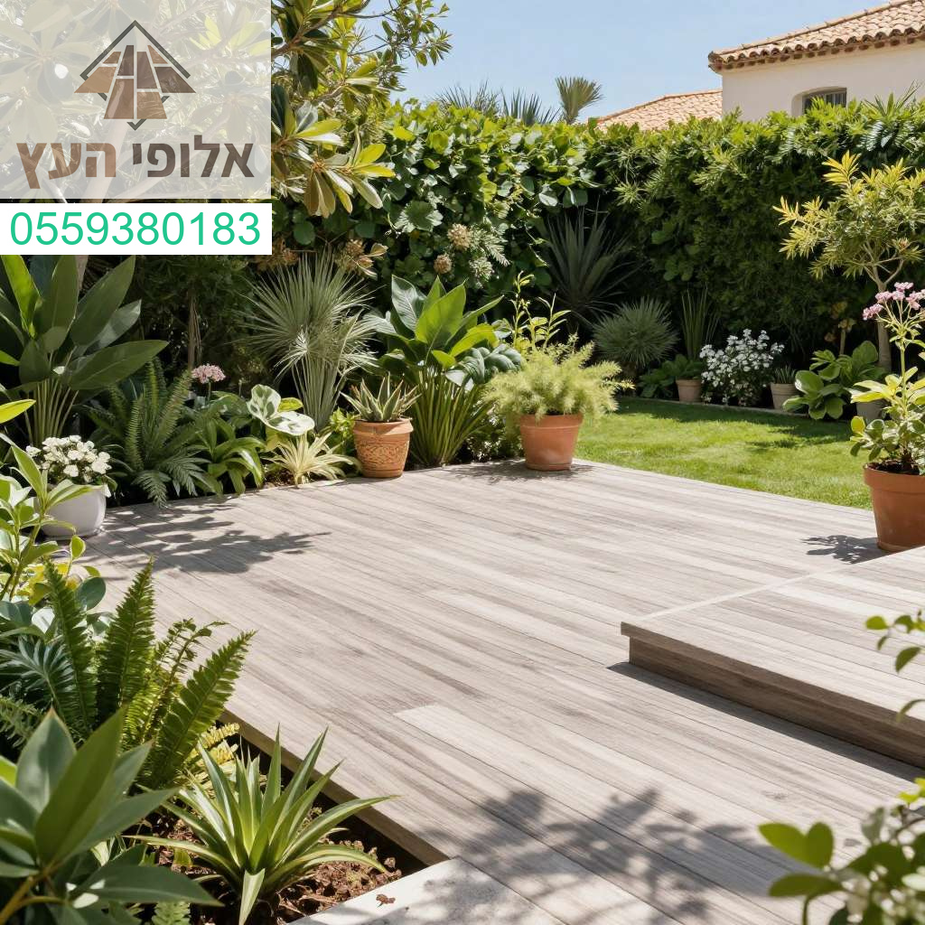 דק סינטטי יוקרתי בגן יבנה המעניק לחצר מראה טבעי ועמידות ללא פשרות