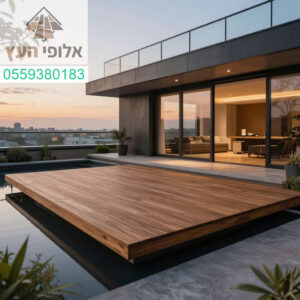 הגדרת מחדש של יוקרה על הגג עם דק עץ צף בעיצוב מודרני, איכותי ומרשים שמשדרג כל חלל למתחם פרימיום ייחודי
