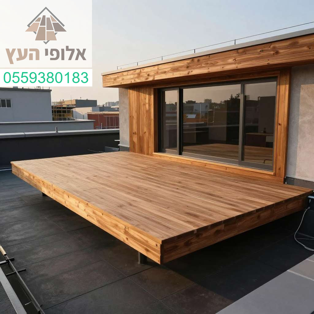 דק עץ צף בעיצוב יוקרתי המעניק לגג שלכם מראה מרהיב ואיכות ללא פשרות